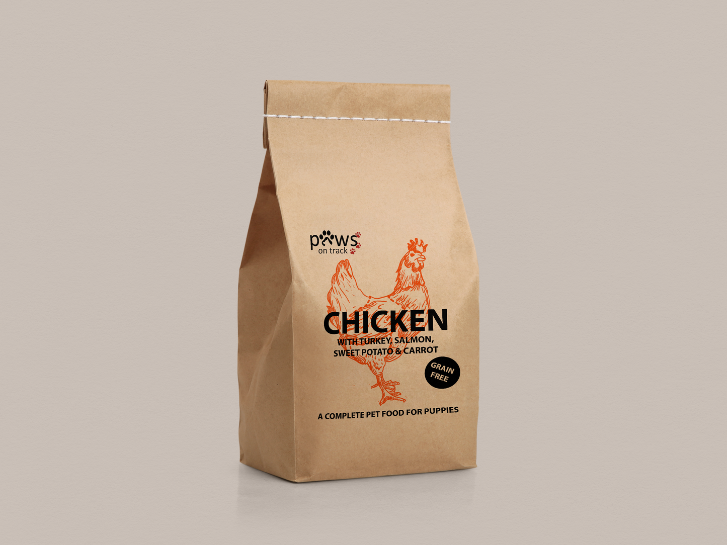 Chicken Dry Food (Puppy) - 2KG by Paws on Track