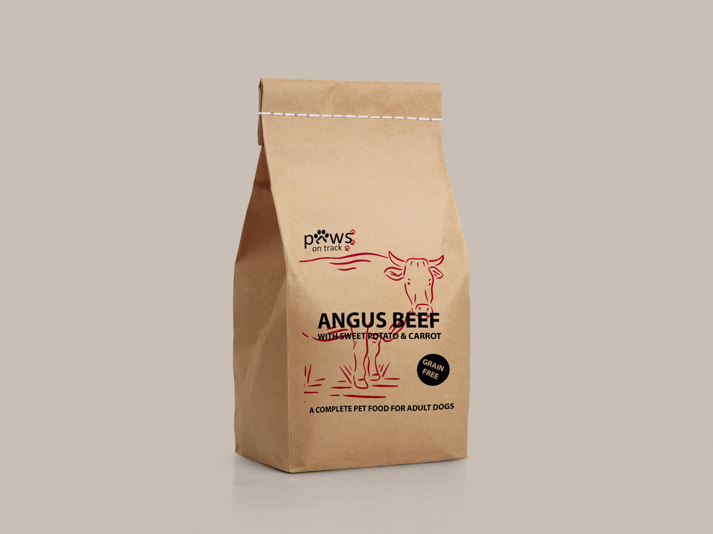 Beef Dry Food - 2KG by Paws on Track
