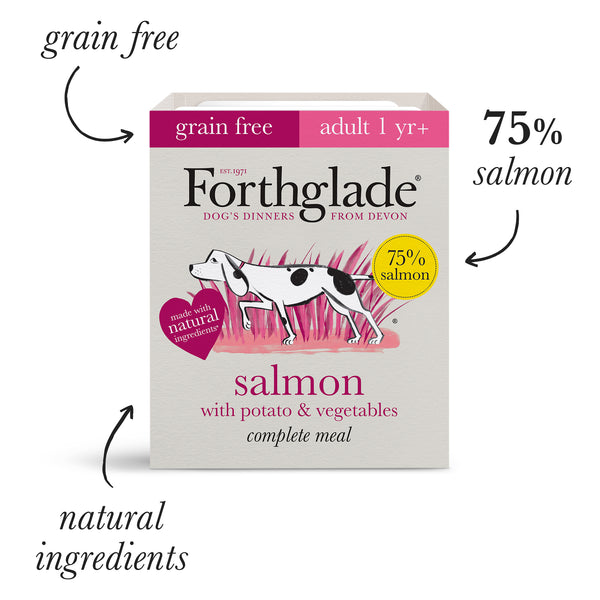 Forthglade Complete Grain Free Adult Trays - Salmon